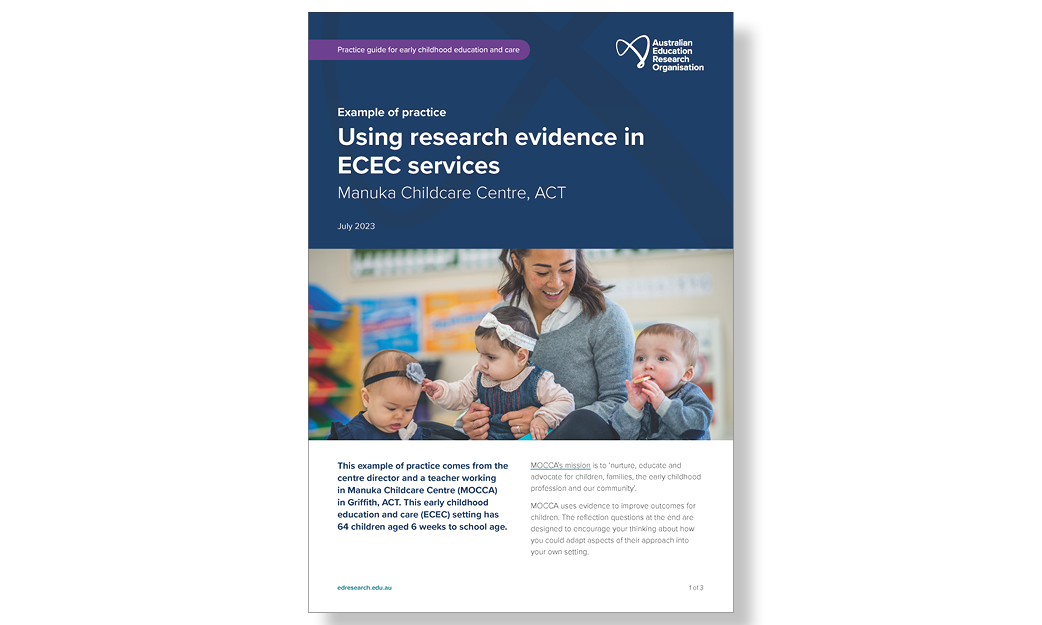 AERO Examples of practice - Manuka Childcare ACT 